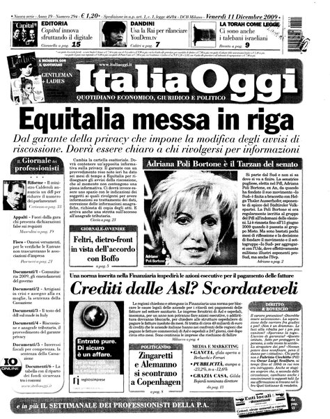 Italia oggi : quotidiano di economia finanza e politica